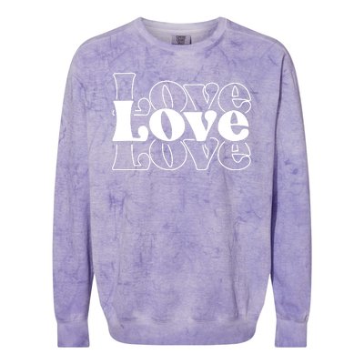 Love Retro Cute Gift Colorblast Crewneck Sweatshirt