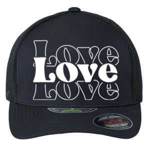 Love Retro Cute Gift Flexfit Unipanel Trucker Cap