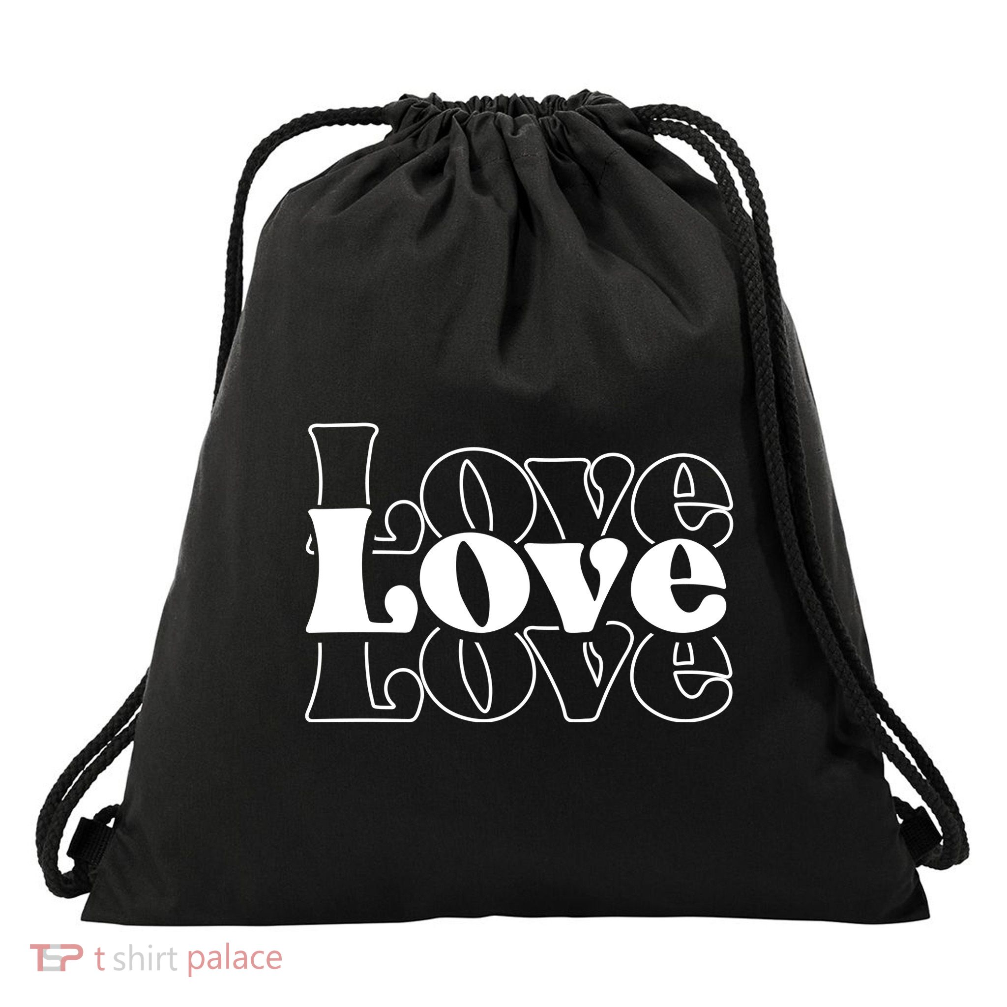 Love Retro Cute Gift Drawstring Bag