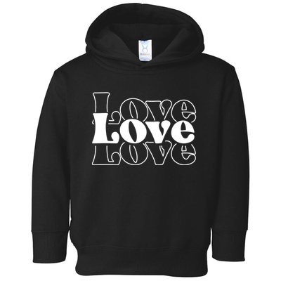 Love Retro Cute Gift Toddler Hoodie
