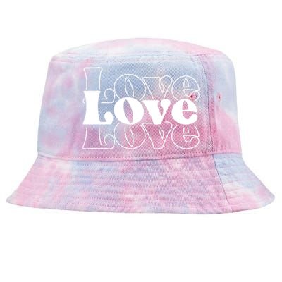 Love Retro Cute Gift Tie-Dyed Bucket Hat