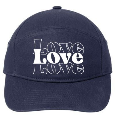 Love Retro Cute Gift 7-Panel Snapback Hat