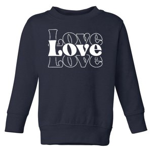 Love Retro Cute Gift Toddler Sweatshirt