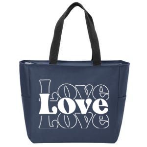 Love Retro Cute Gift Zip Tote Bag