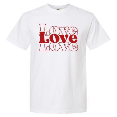 Love Retro Cute Gift Garment-Dyed Heavyweight T-Shirt