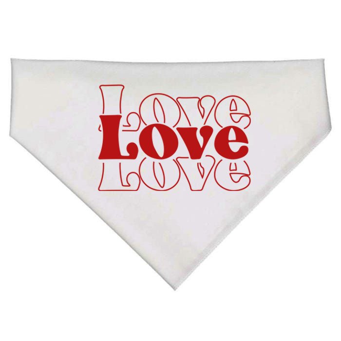 Love Retro Cute Gift USA-Made Doggie Bandana