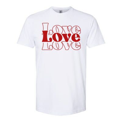 Love Retro Cute Gift Softstyle CVC T-Shirt