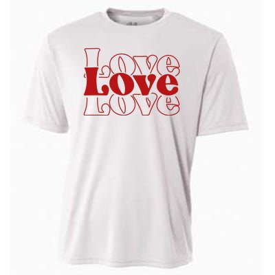 Love Retro Cute Gift Cooling Performance Crew T-Shirt