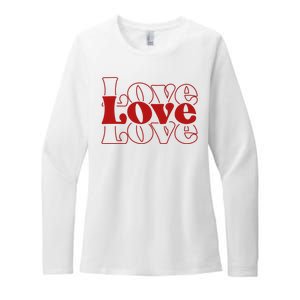 Love Retro Cute Gift Womens CVC Long Sleeve Shirt