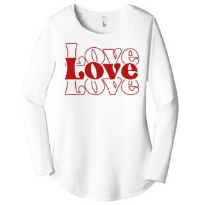 Love Retro Cute Gift Women's Perfect Tri Tunic Long Sleeve Shirt