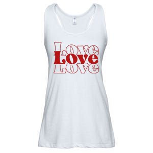 Love Retro Cute Gift Ladies Essential Flowy Tank