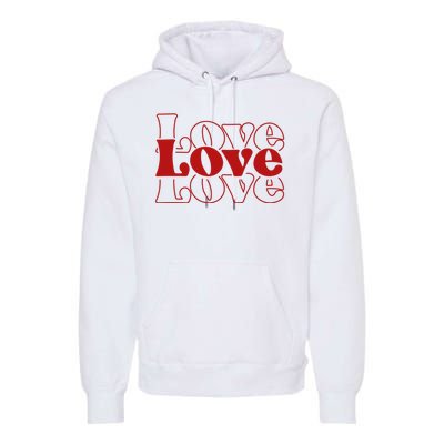 Love Retro Cute Gift Premium Hoodie