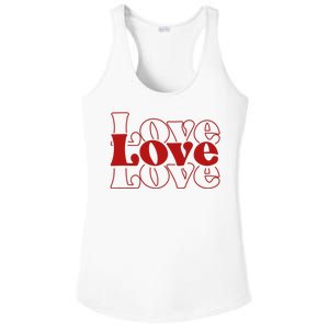 Love Retro Cute Gift Ladies PosiCharge Competitor Racerback Tank