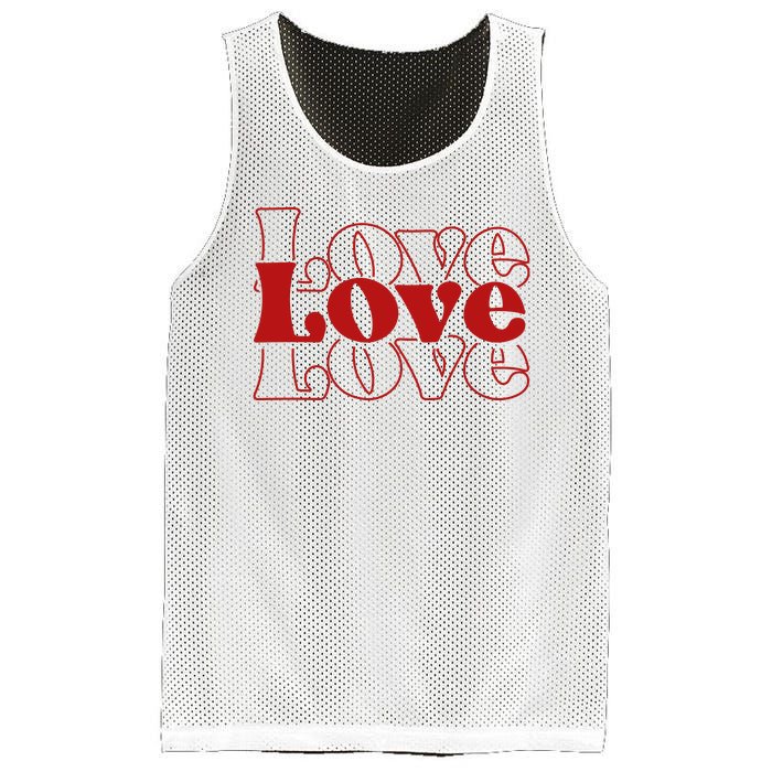 Love Retro Cute Gift Mesh Reversible Basketball Jersey Tank