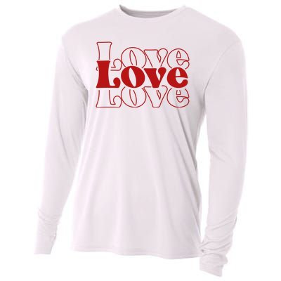 Love Retro Cute Gift Cooling Performance Long Sleeve Crew