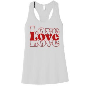 Love Retro Cute Gift Women's Racerback Tank