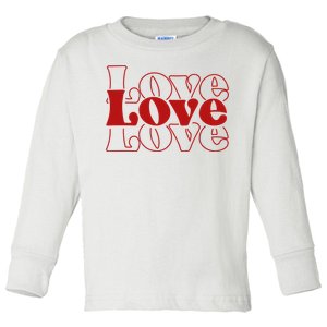 Love Retro Cute Gift Toddler Long Sleeve Shirt