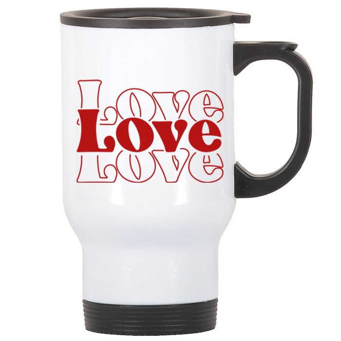 Love Retro Cute Gift Stainless Steel Travel Mug