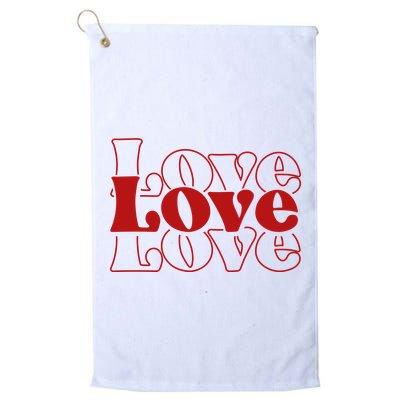 Love Retro Cute Gift Golf Towel
