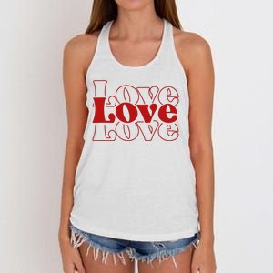 Love Retro Cute Gift Women's Knotted Racerback Tank