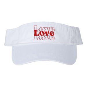 Love Retro Cute Gift Valucap Bio-Washed Visor