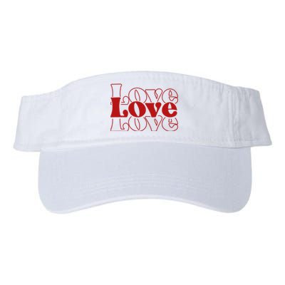 Love Retro Cute Gift Valucap Bio-Washed Visor