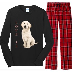 Labrador Retriever Cool Gift White Lab Dog Mom Gift Long Sleeve Pajama Set