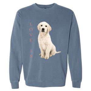 Labrador Retriever Cool Gift White Lab Dog Mom Gift Garment-Dyed Sweatshirt