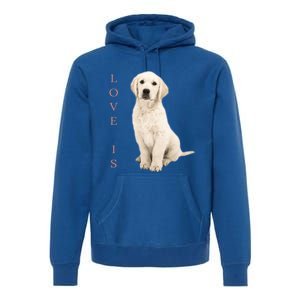 Labrador Retriever Cool Gift White Lab Dog Mom Gift Premium Hoodie