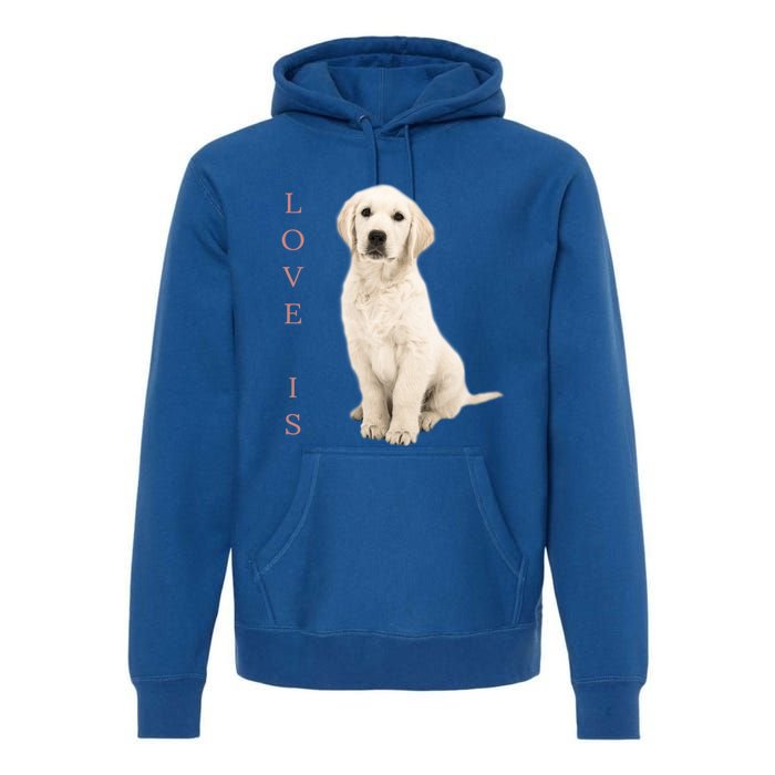 Labrador Retriever Cool Gift White Lab Dog Mom Gift Premium Hoodie