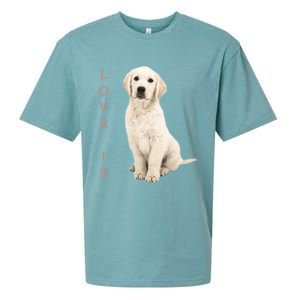 Labrador Retriever Cool Gift White Lab Dog Mom Gift Sueded Cloud Jersey T-Shirt