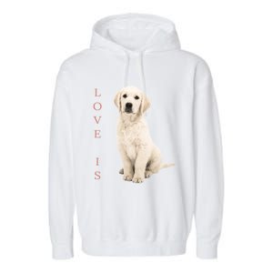 Labrador Retriever Cool Gift White Lab Dog Mom Gift Garment-Dyed Fleece Hoodie