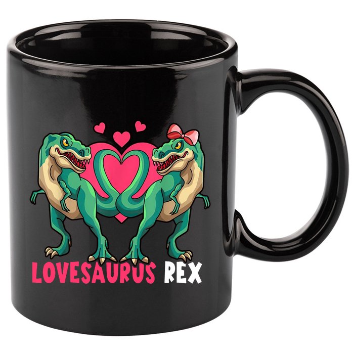 Lovesaurus Rex Cute Gift 11oz C Handle Ceramic Mug