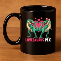 Lovesaurus Rex Cute Gift 11oz C Handle Ceramic Mug