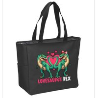 Lovesaurus Rex Cute Gift Zip Tote Bag