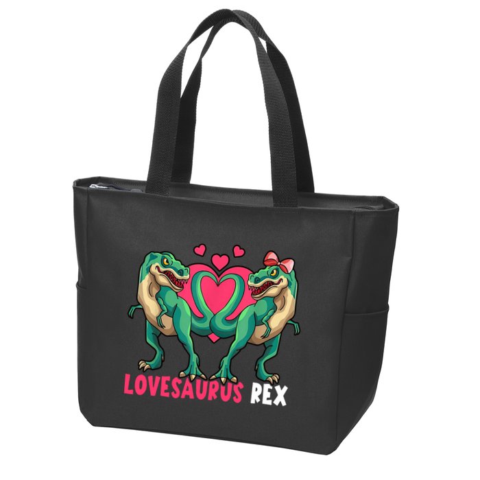 Lovesaurus Rex Cute Gift Zip Tote Bag