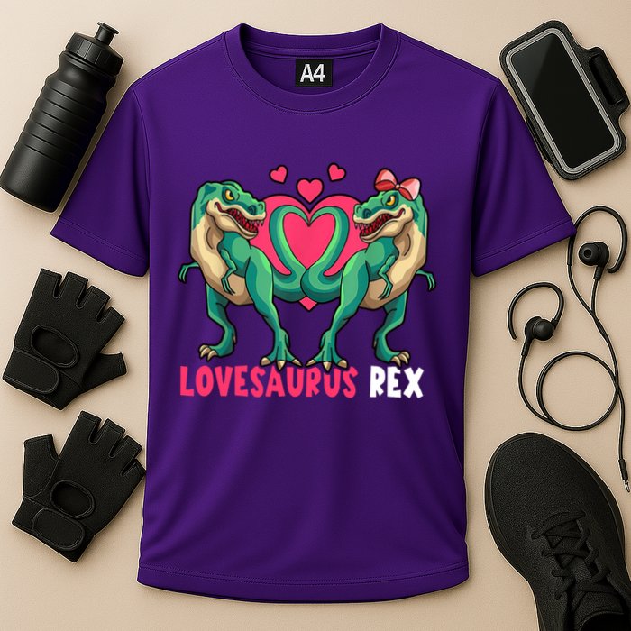 Lovesaurus Rex Cute Gift Cooling Performance Crew T-Shirt