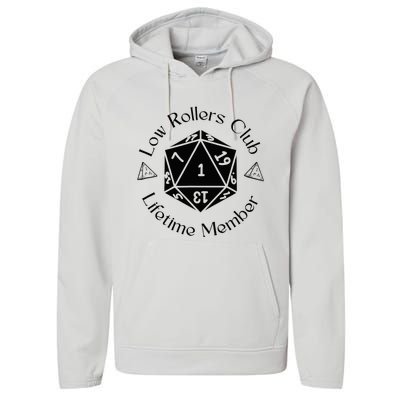 Low Rollers Club Design Performance Fleece Hoodie