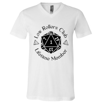 Low Rollers Club Design V-Neck T-Shirt