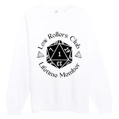 Low Rollers Club Design Premium Crewneck Sweatshirt