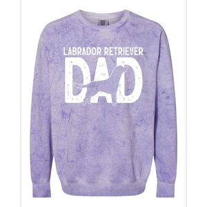 Labrador Retriever Dog Lab Dad Puppy Lover Father Cool Gift Colorblast Crewneck Sweatshirt