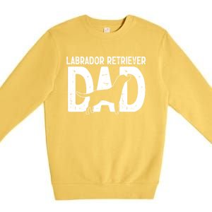 Labrador Retriever Dog Lab Dad Puppy Lover Father Cool Gift Premium Crewneck Sweatshirt