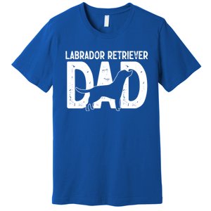 Labrador Retriever Dog Lab Dad Puppy Lover Father Cool Gift Premium T-Shirt