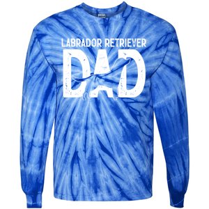 Labrador Retriever Dog Lab Dad Puppy Lover Father Cool Gift Tie-Dye Long Sleeve Shirt