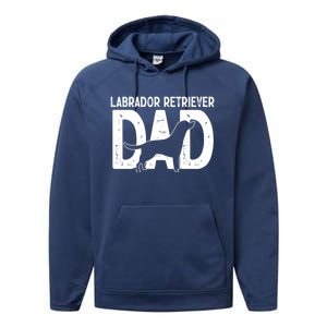 Labrador Retriever Dog Lab Dad Puppy Lover Father Cool Gift Performance Fleece Hoodie