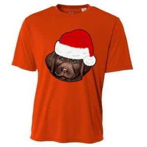 Labrador Retriever Dog Lover Funny Cute Hat Christmas Santa Great Gift Cooling Performance Crew T-Shirt