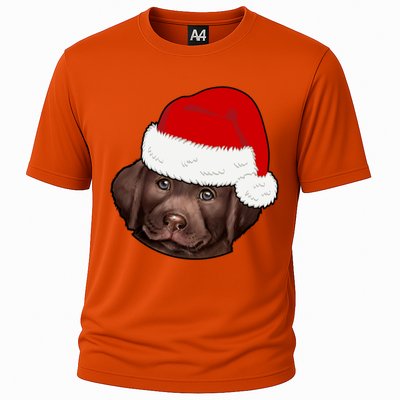 Labrador Retriever Dog Lover Funny Cute Hat Christmas Santa Great Gift Cooling Performance Crew T-Shirt