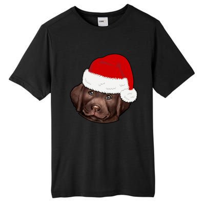 Labrador Retriever Dog Lover Funny Cute Hat Christmas Santa Great Gift Tall Fusion ChromaSoft Performance T-Shirt