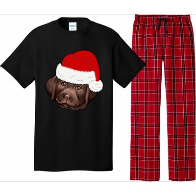 Labrador Retriever Dog Lover Funny Cute Hat Christmas Santa Great Gift Pajama Set