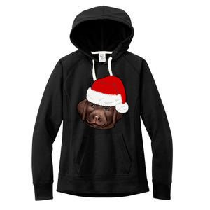 Labrador Retriever Dog Lover Funny Cute Hat Christmas Santa Great Gift Women's Fleece Hoodie